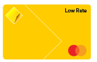 Horizontal front view of a Low Rate card with visible CommBank and Mastercard logos