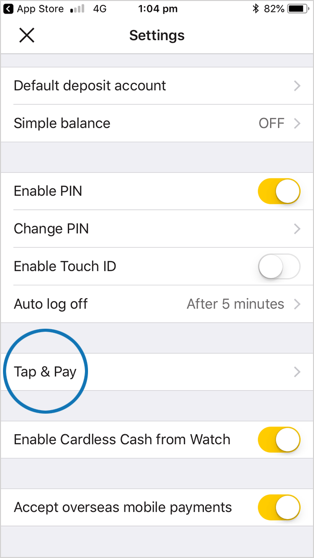 Tap and Pay CommBank