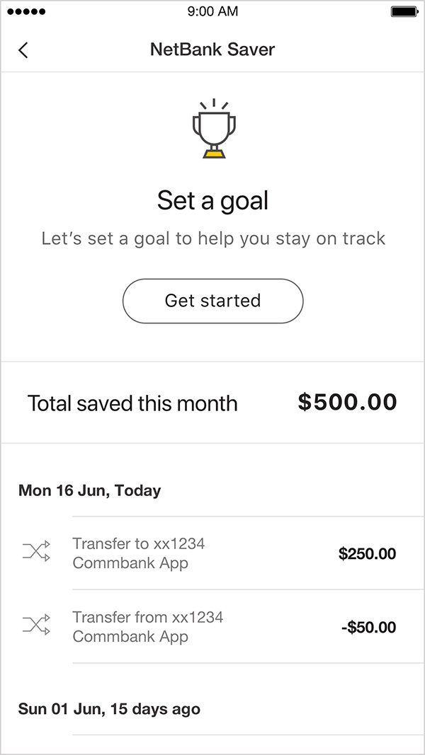 Cash Flow View Track spending, saving in the CommBank app