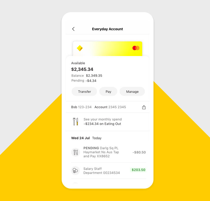 Banking on the CommBank app