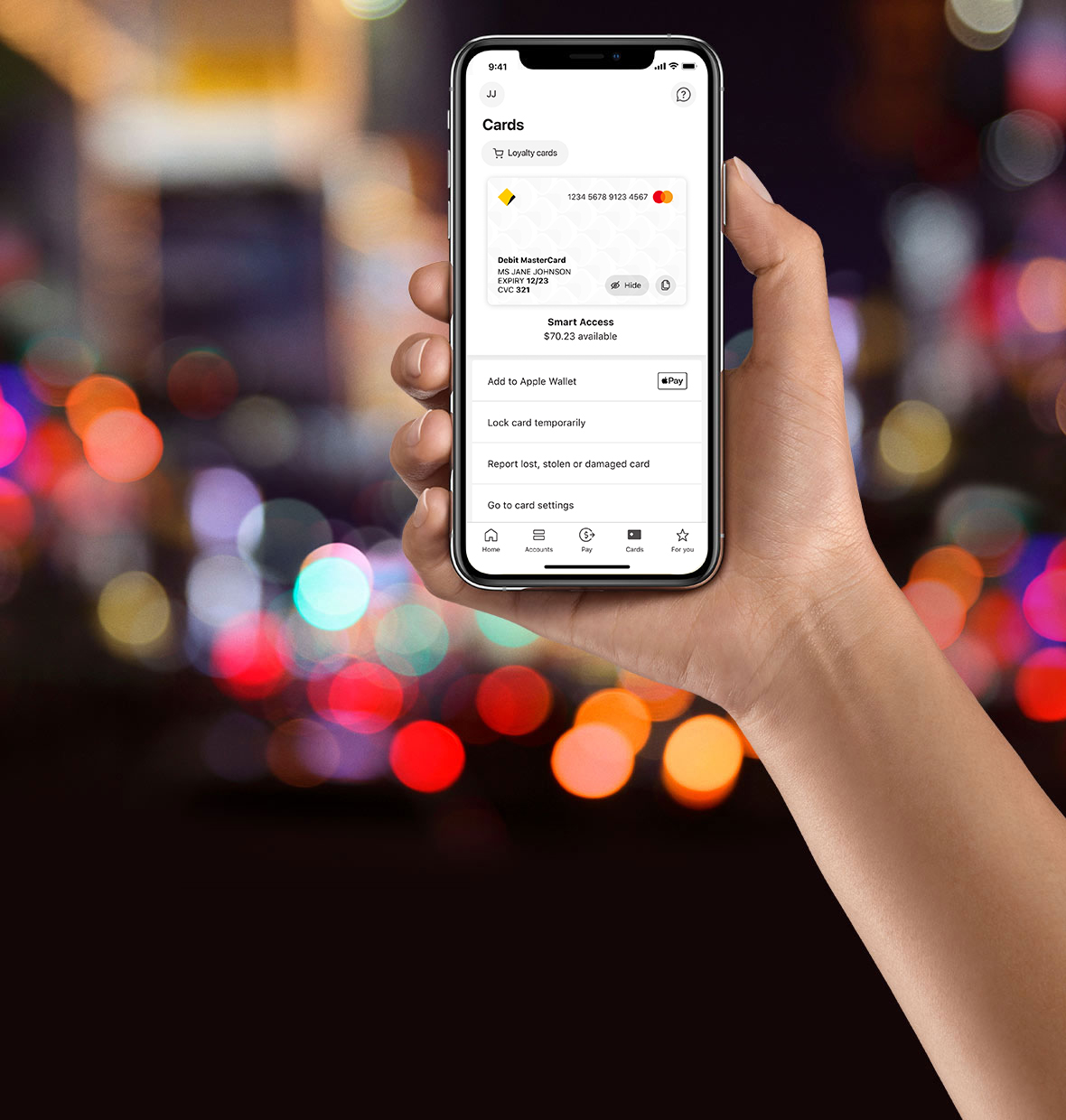Digital CommBank card