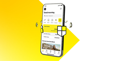 customer using CommBank app