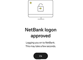 Screen: "Logging you on to NetBank"