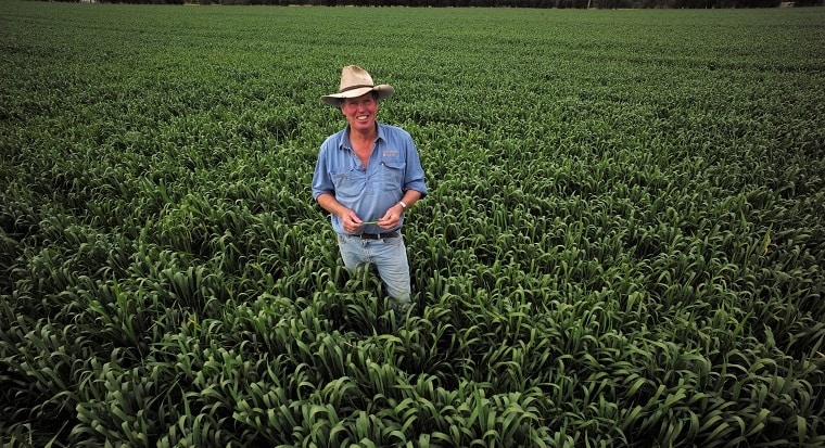 Malcolm Doolin standing in a green field