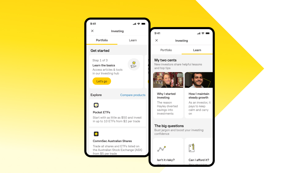 Invest in CommSec shares and Pocket ETFs - CommBank app