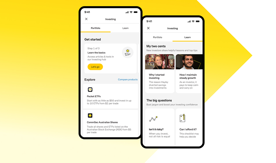 Invest in CommSec shares and Pocket ETFs - CommBank app