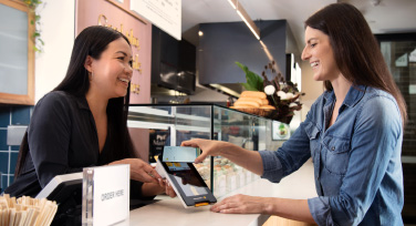 Shopkeeper and a customer