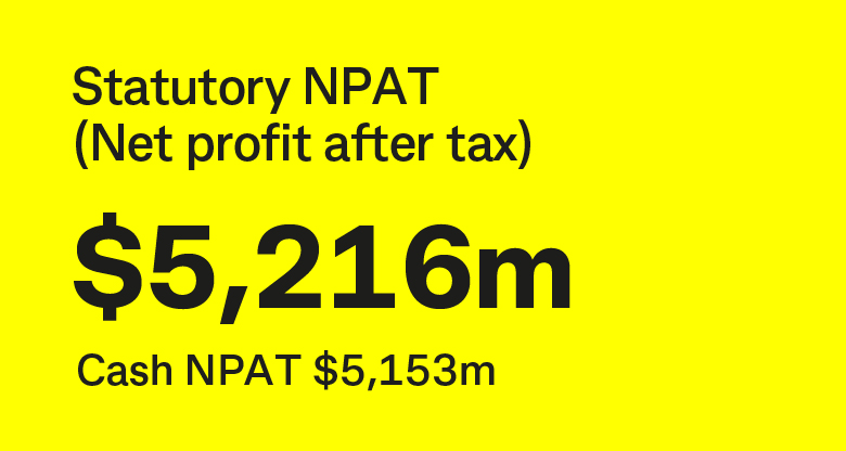 Statutory NPAT $5,216m