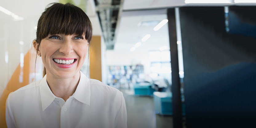 woman smiling