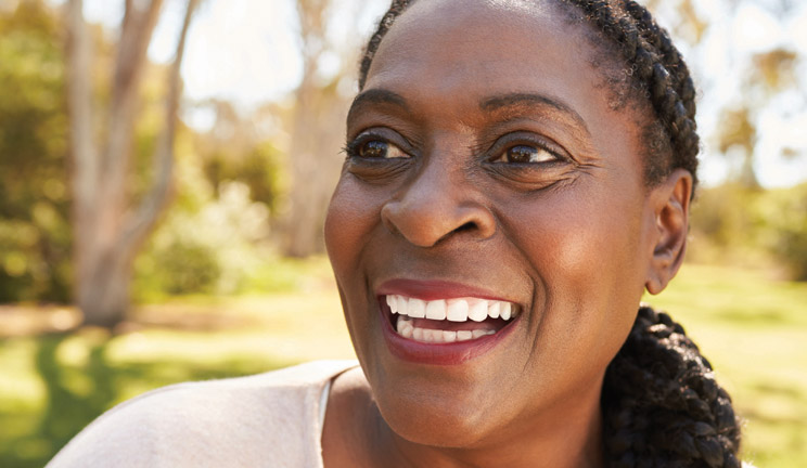 Close up shot of woman