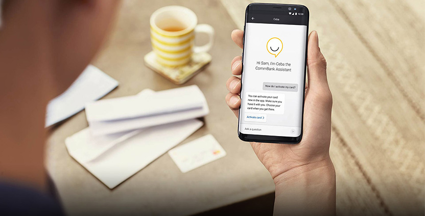 Image of the CommBank app menu