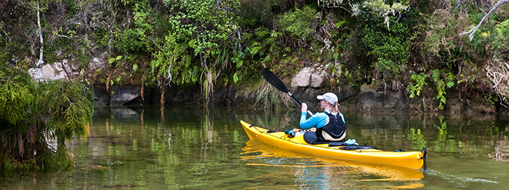 Woman in canoe