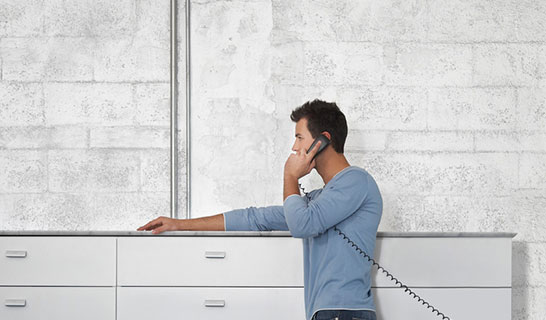 Man speaking on the phone