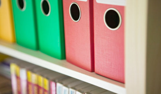 files on the rack