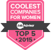JobAdvisor Top 5 Coolest Employers for Women 2015