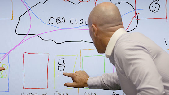Man with whiteboard
