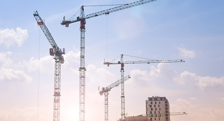 Construction crane skyline