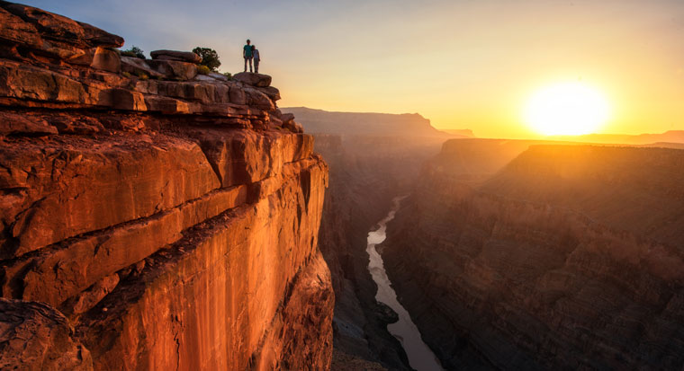 sunset over rock canyon travel