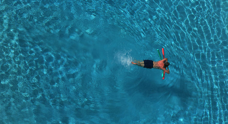 Image of a man swimming