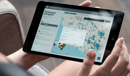 Map on tablet device