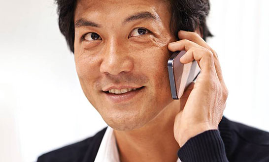 Man with mobile phone