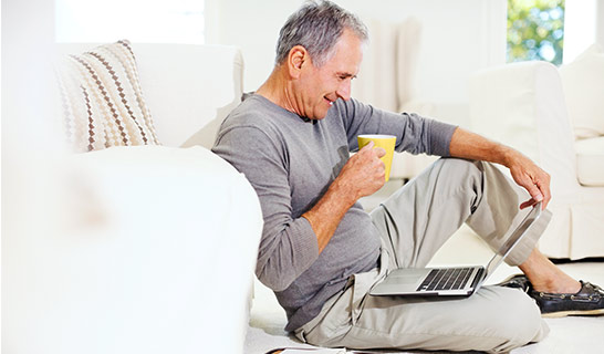 Man using laptop