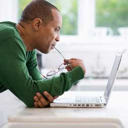 man with laptop