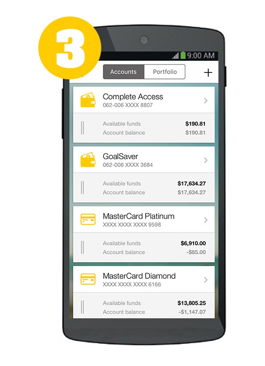 Check your account balance on NetBank or CommBank app