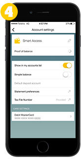 Tap Statement Preferences
