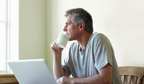 Lady sitting at laptop