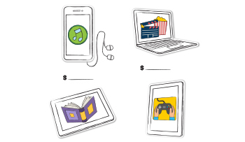 Download activity sheet of Buying things online