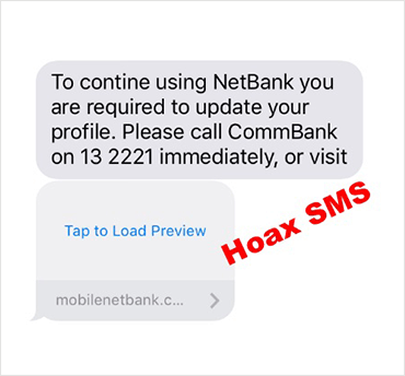 suspended your security social number is emails SMS Hoax CommBank messages and