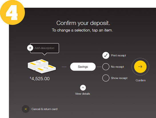 Confirm your deposit