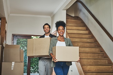 Couple moving house